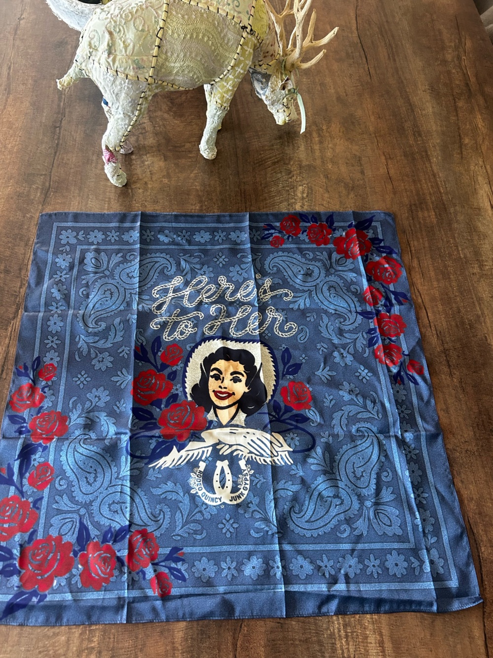 Junk Gypsy round top Texas nwot doll scarf